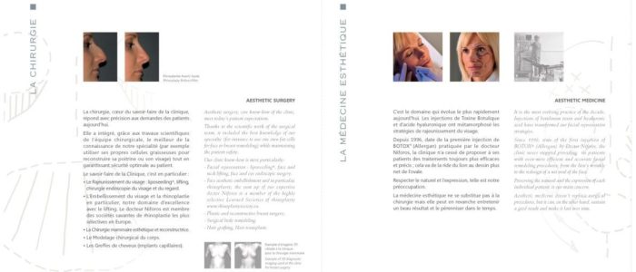 Brochure de la clinique Niforos, page 3 et 4