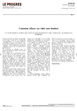 Comment effacer ses rides sans douleur LE PROGRES