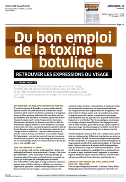 Du bon emploi de la toxine botulique retrouver les expressions du visage ANTI AGE MAGAZINE