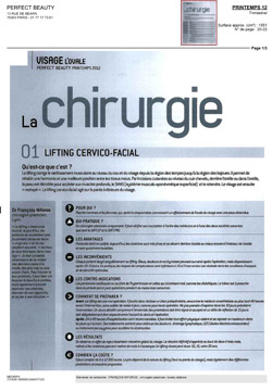 La chirurgie 01 Lifting cervico-facial PERFECT BEAUTY